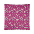 Pink Comforter - Floral Print Bedding Design - DipaliZ