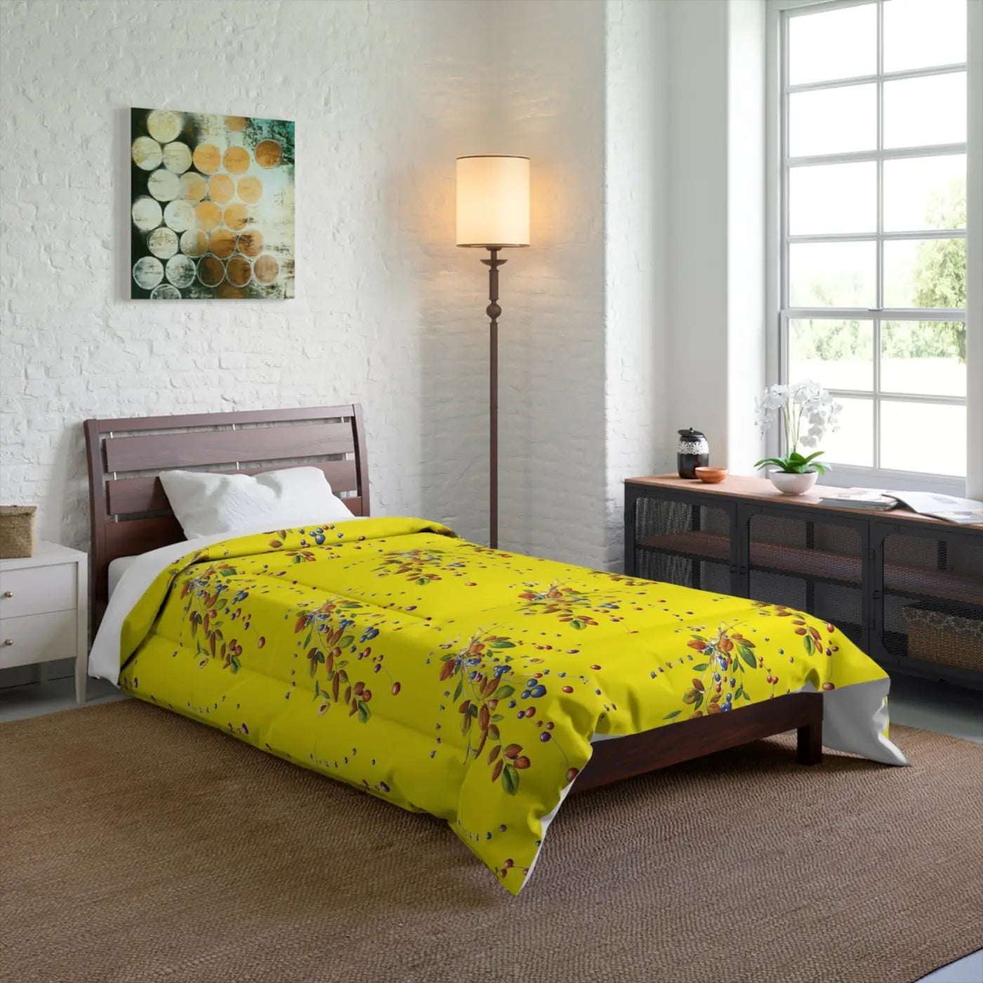 Floral Print Comforter - Vibrant Bedroom Style - DipaliZ
