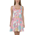 Floral Skater Dress - Pastel Flowers Spring Style - DipaliZ