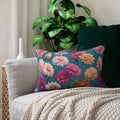 Floral Spun Polyester Lumbar Pillow - Stuffing Included - DipaliZ