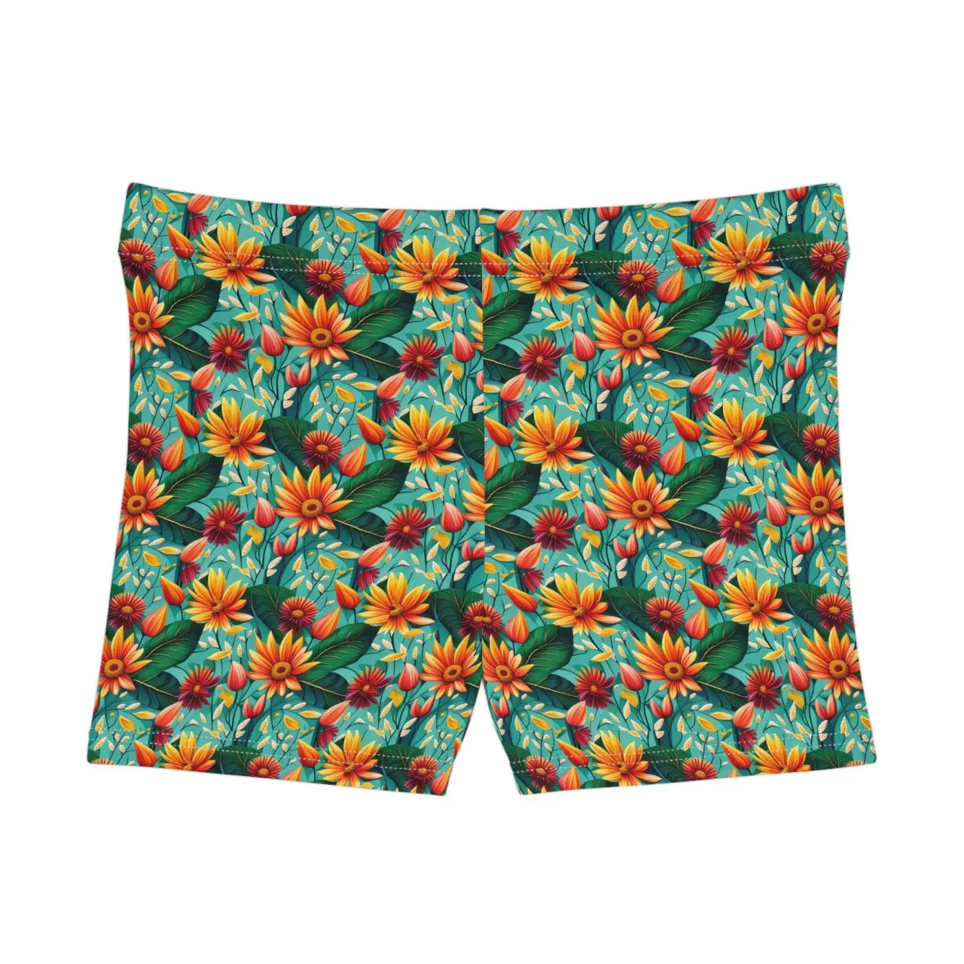 Floral Moisture Wicking Women's Shorts - Active Wear - DipaliZ