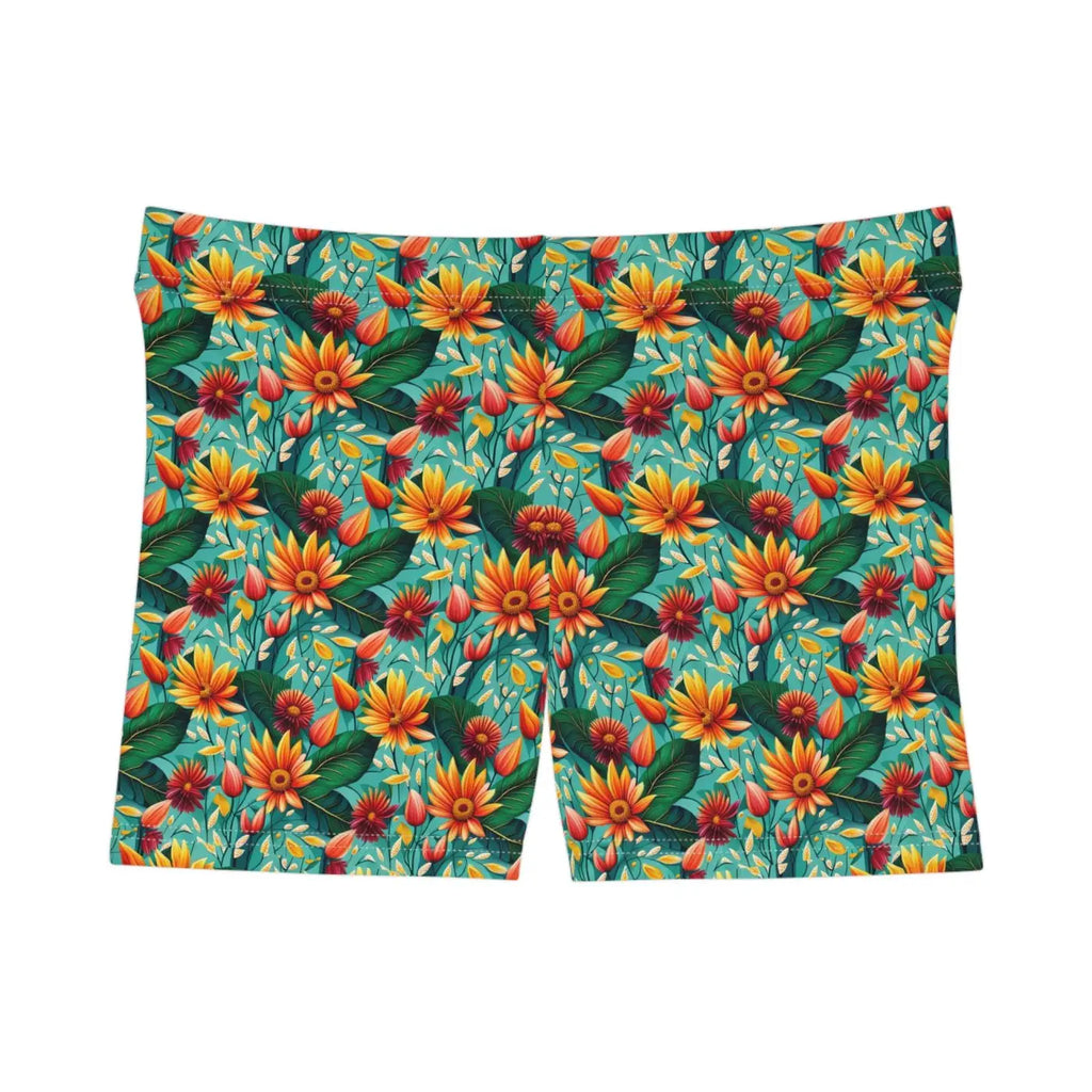 Floral Moisture Wicking Women's Shorts - Active Wear - DipaliZ