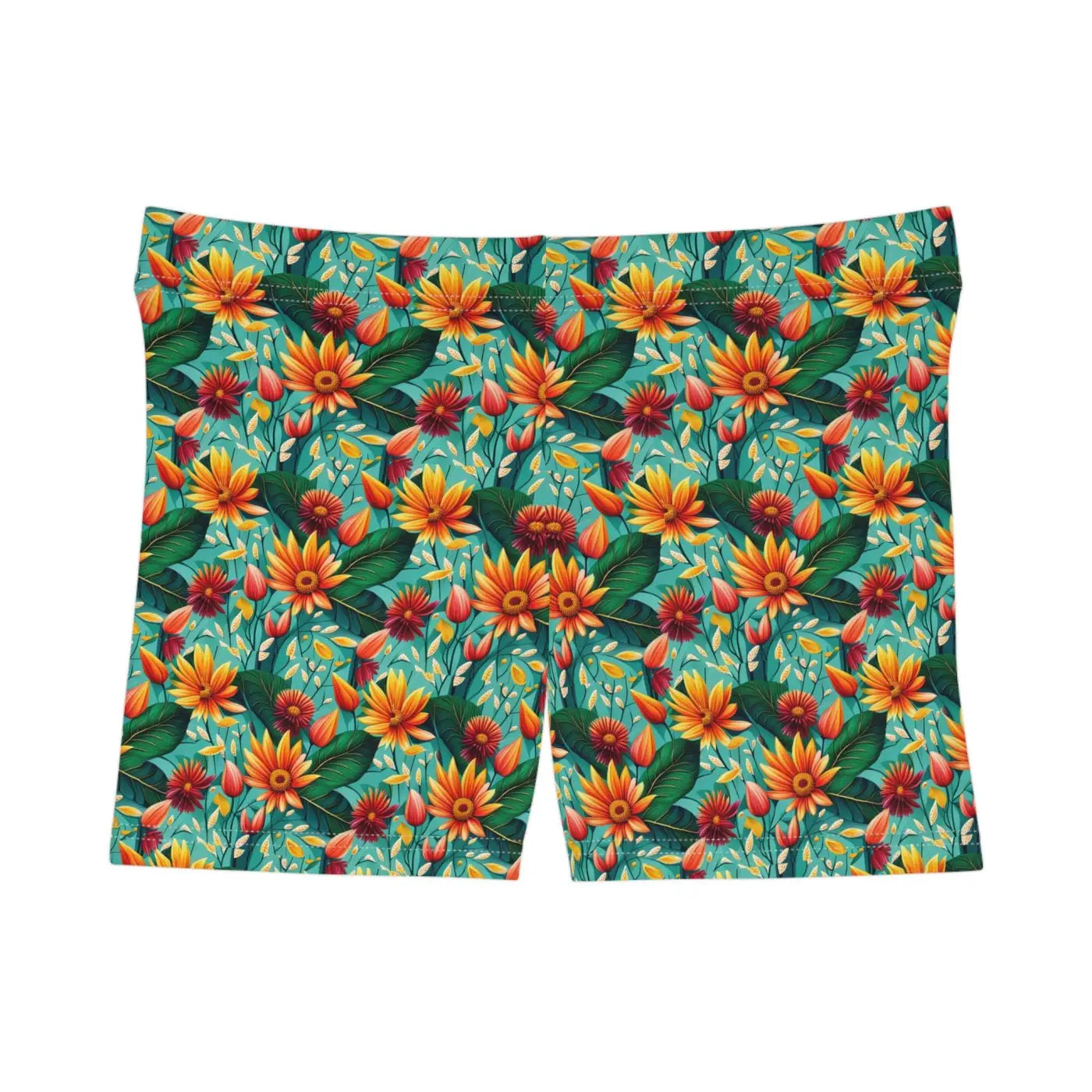 Floral Moisture Wicking Women's Shorts - Active Wear - DipaliZ