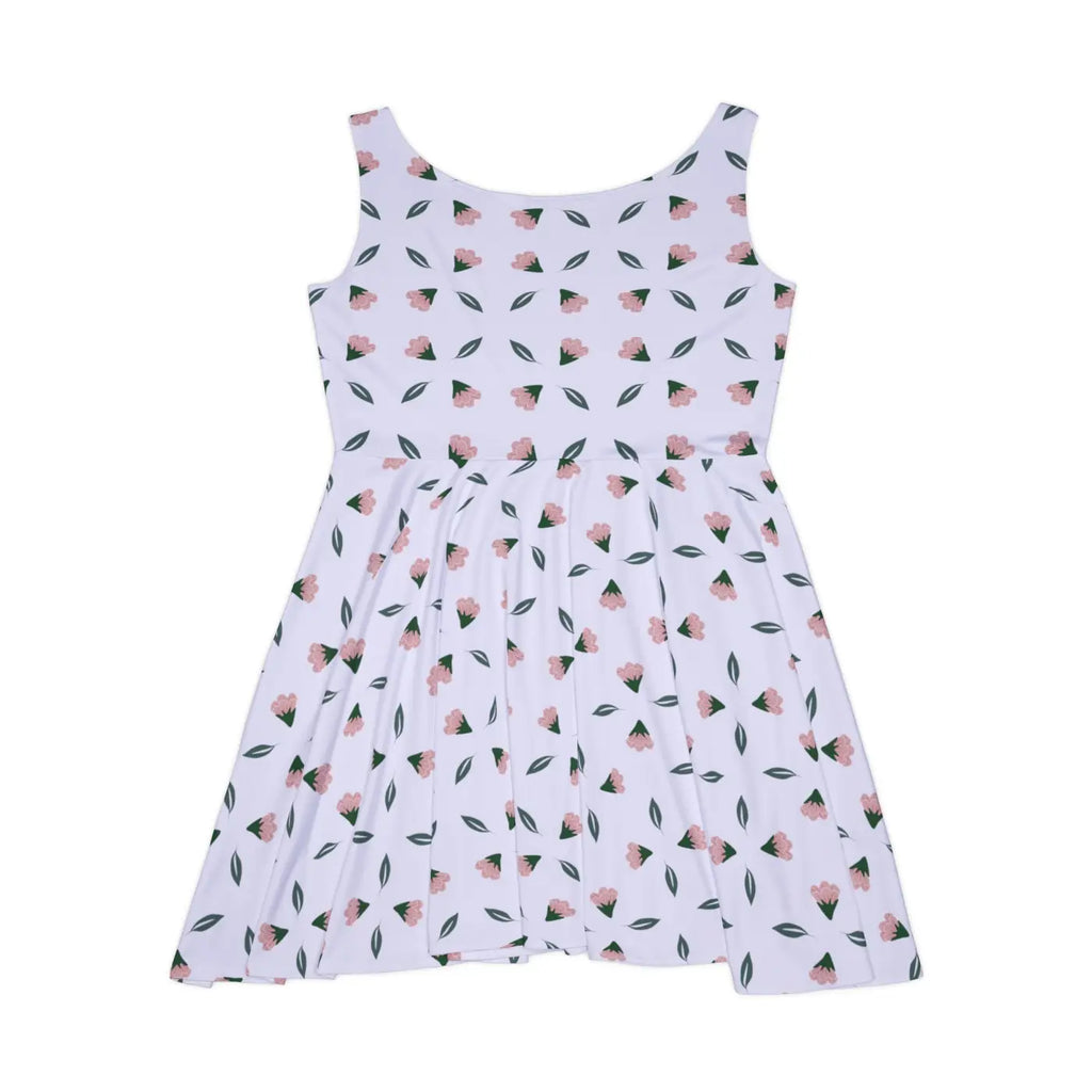 Floral Purple Women's Skater Dress - Polyester Spandex - DipaliZ