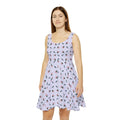 Floral Purple Women's Skater Dress - Polyester Spandex - DipaliZ