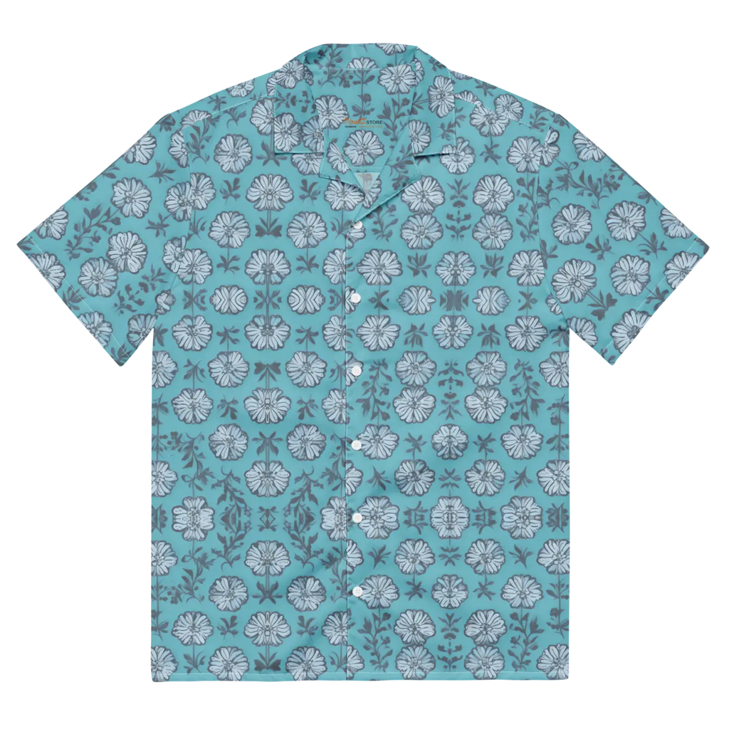 Flowers Button Shirt - Eco-Friendly Summer Style - DipaliZ
