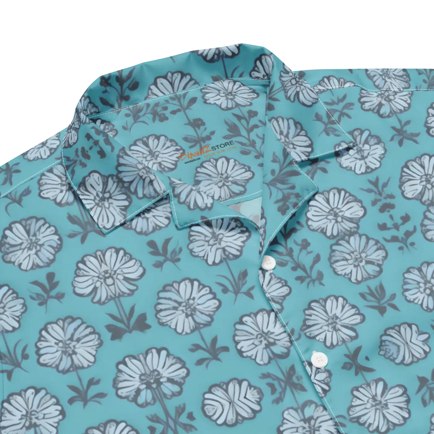Flowers Button Shirt - Eco-Friendly Summer Style - DipaliZ