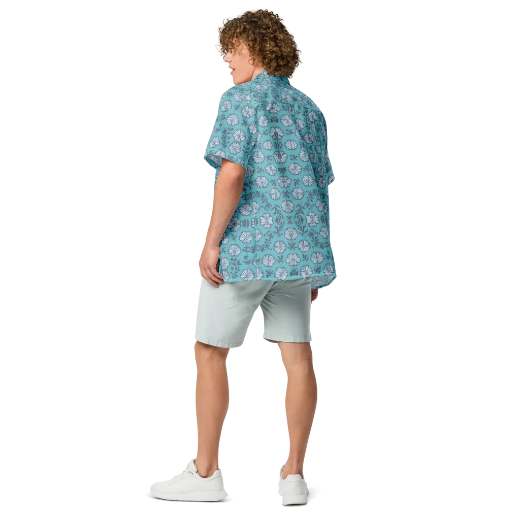 Flowers Button Shirt - Eco-Friendly Summer Style - DipaliZ
