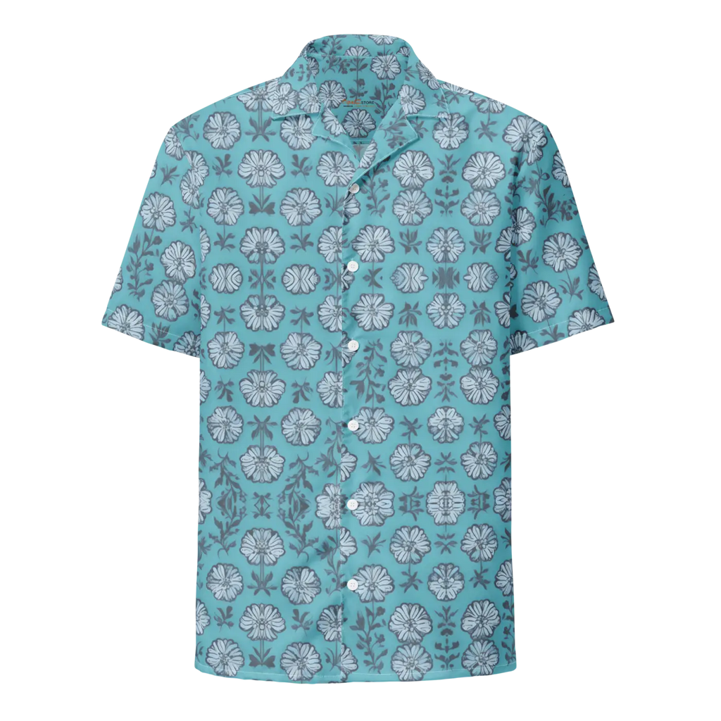 Flowers Button Shirt - Eco-Friendly Summer Style - DipaliZ