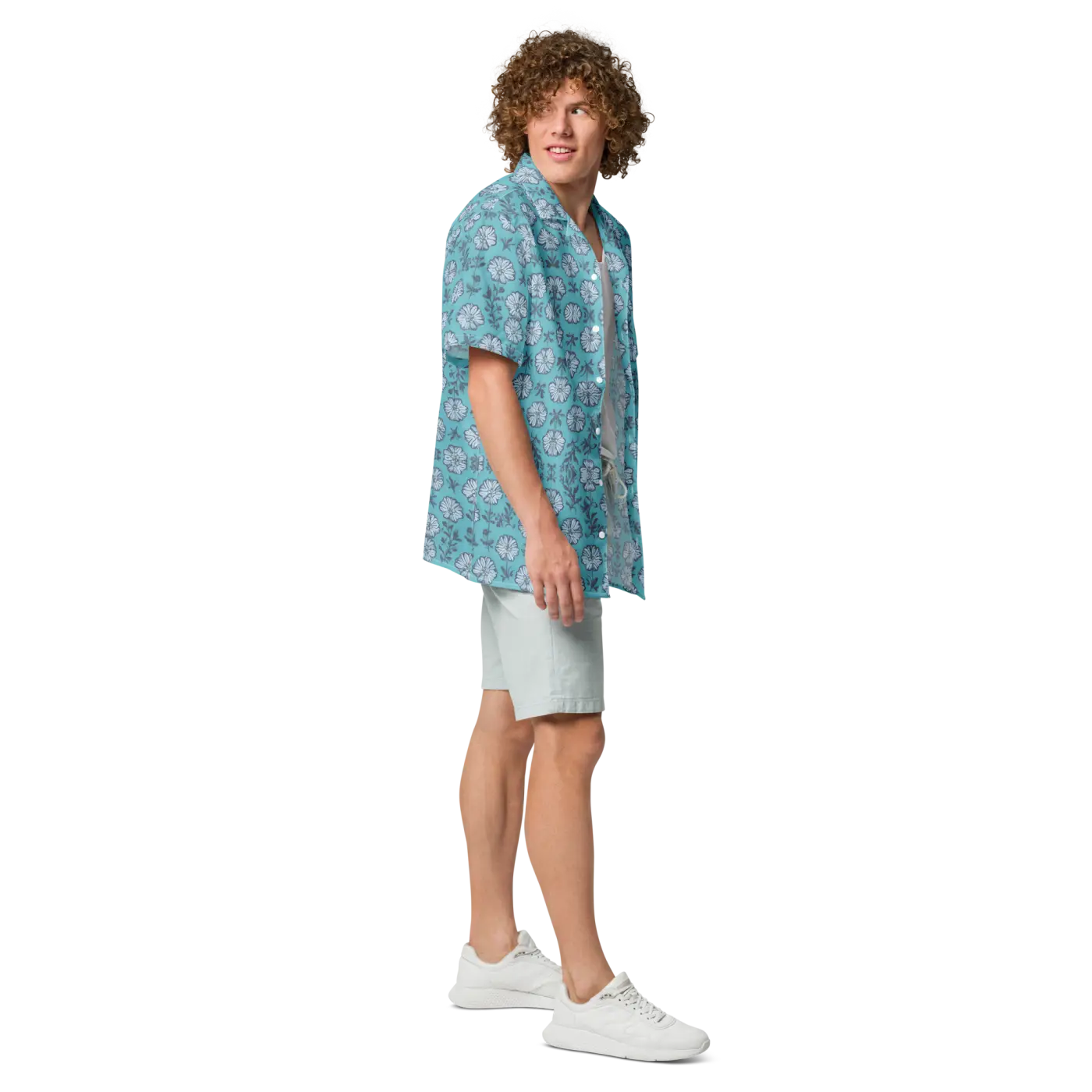 Flowers Button Shirt - Eco-Friendly Summer Style - DipaliZ