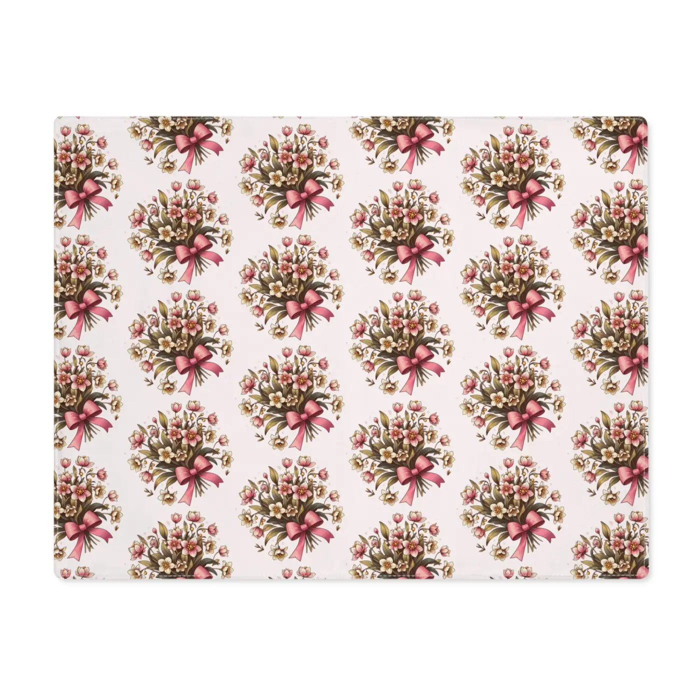 Blue Placemat - Joyful Flower Graphic Cloth Design - DipaliZ