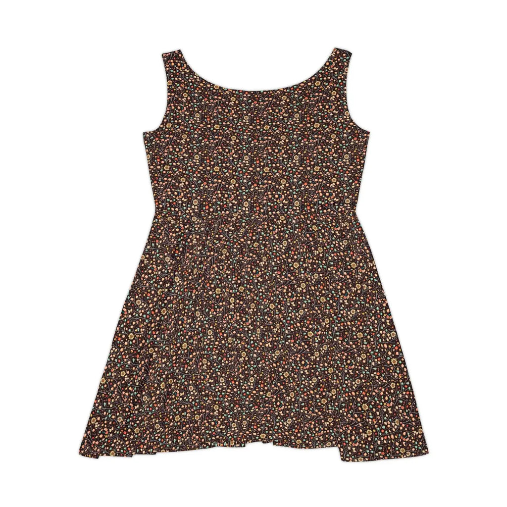 Women's Skater Dress - Flower Pattern Design - DipaliZ