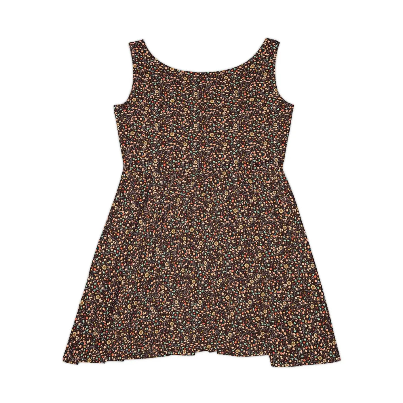 Women's Skater Dress - Flower Pattern Design - DipaliZ