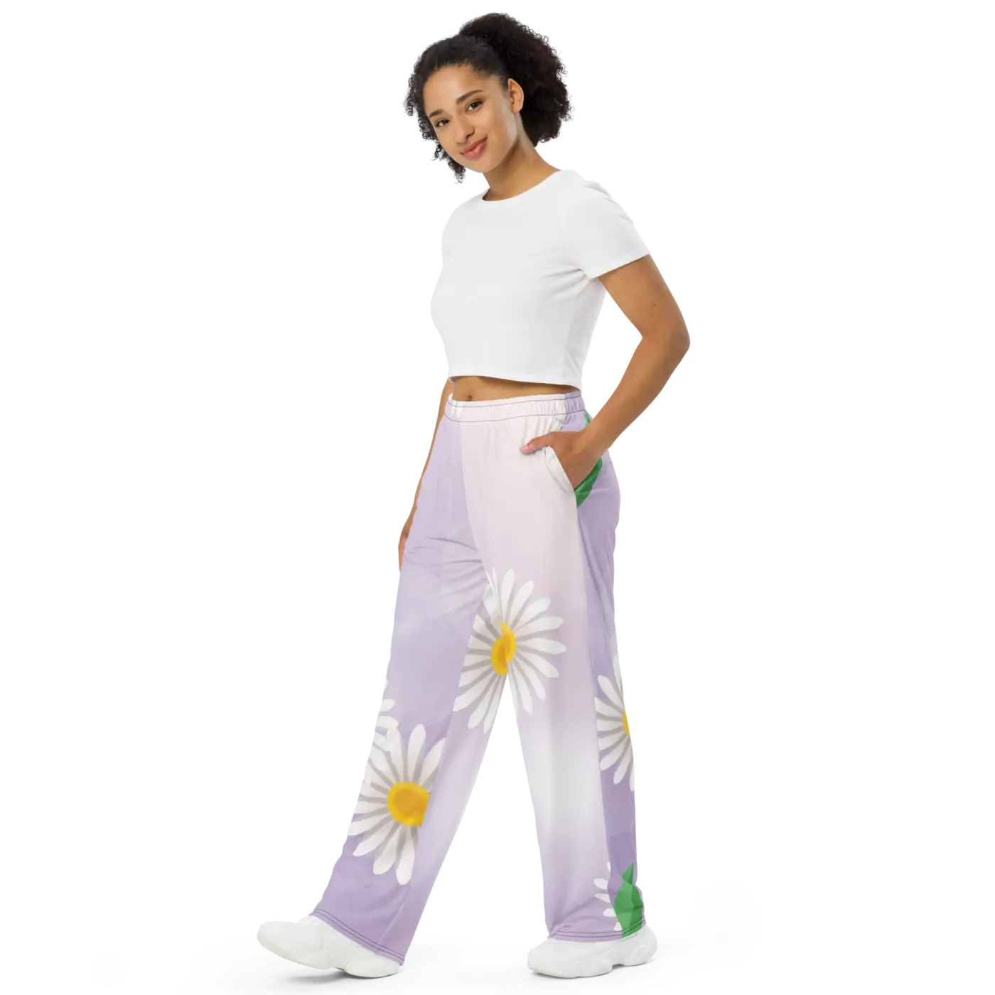 Floral Wide Leg Pants - Chic Comfort Style - DipaliZ