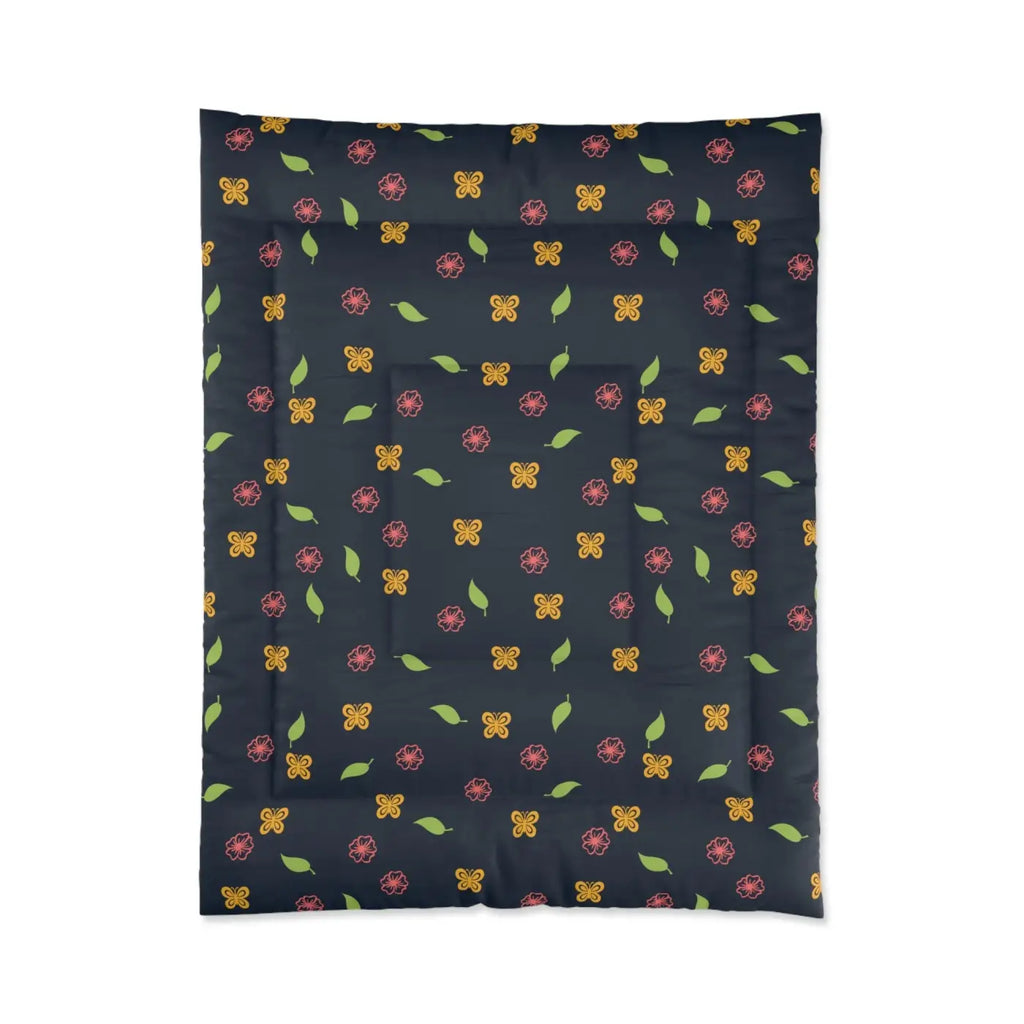 Floral Comforter - Flowers and Butterflies Design - DipaliZ
