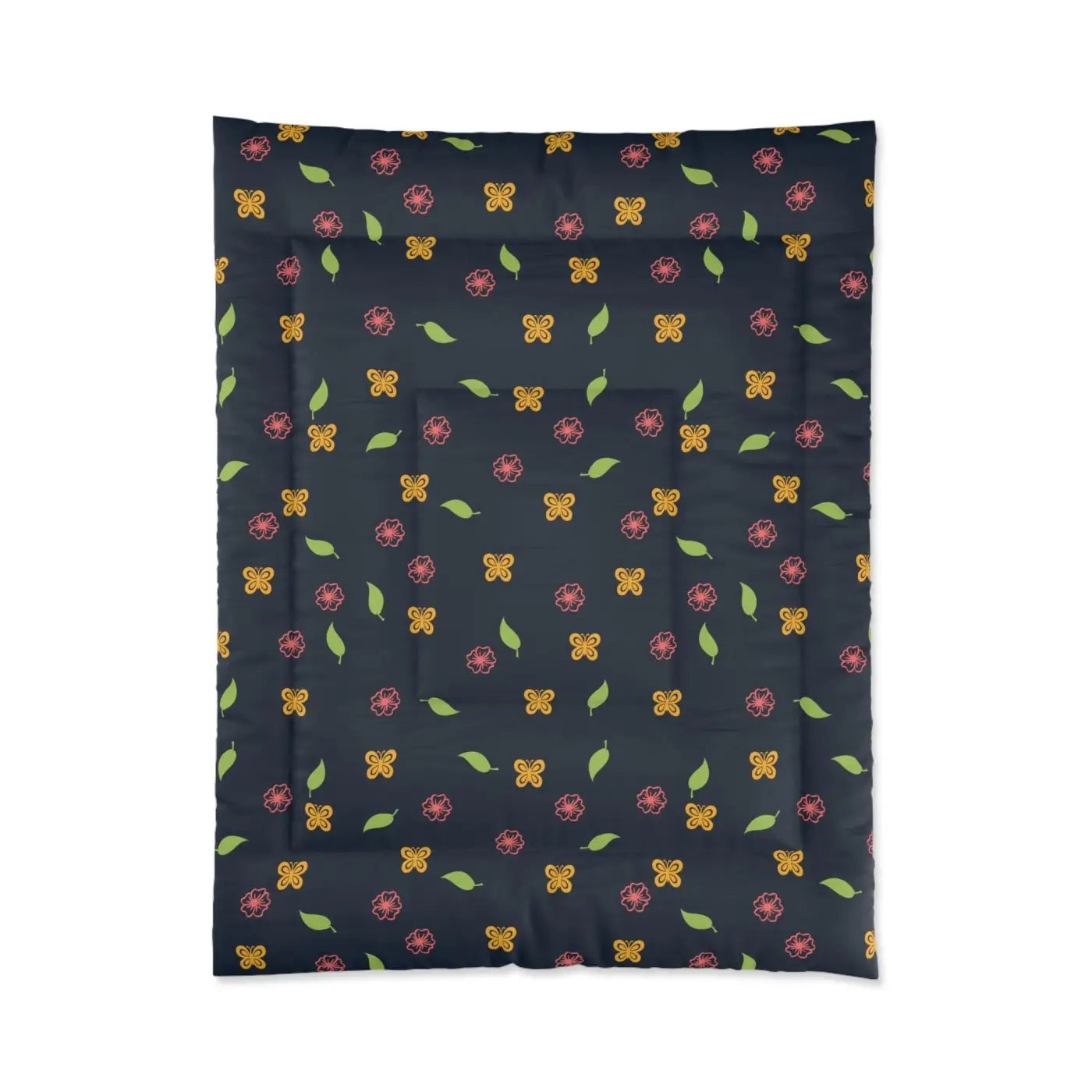 Floral Comforter - Flowers and Butterflies Design - DipaliZ