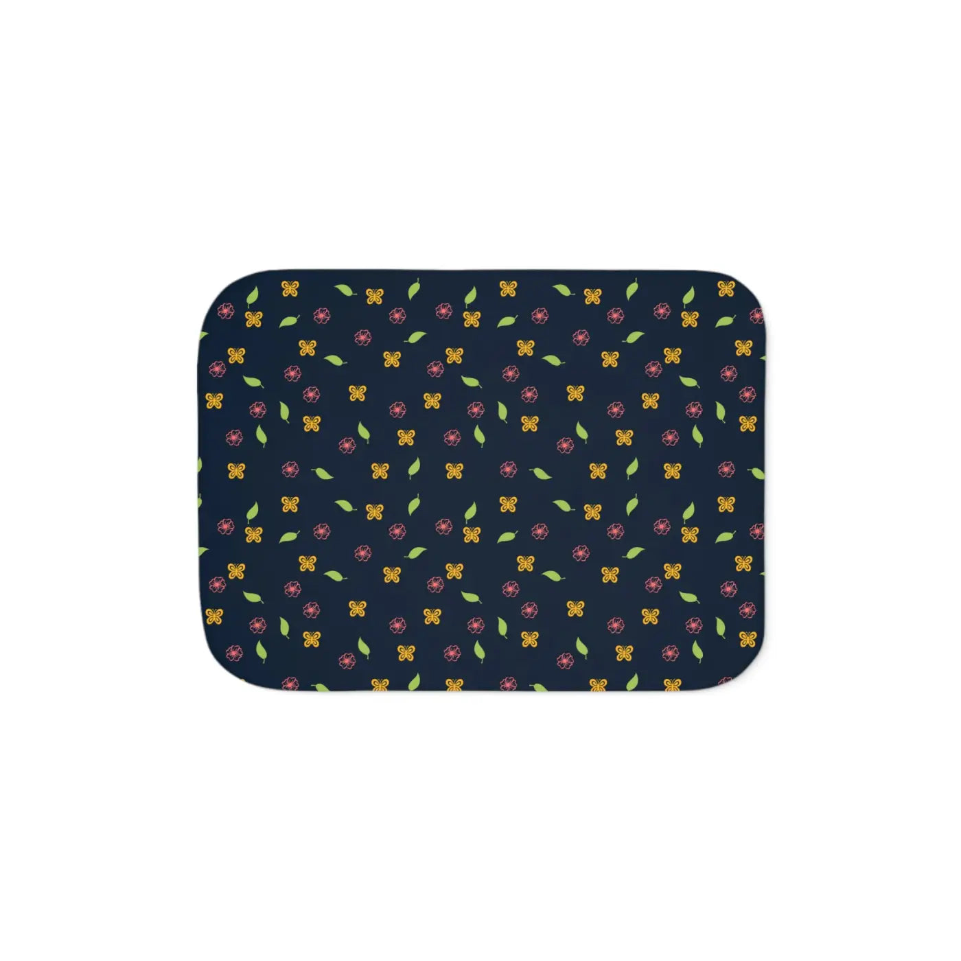 Sherpa Blanket - Floral Butterflies Nature Design - DipaliZ