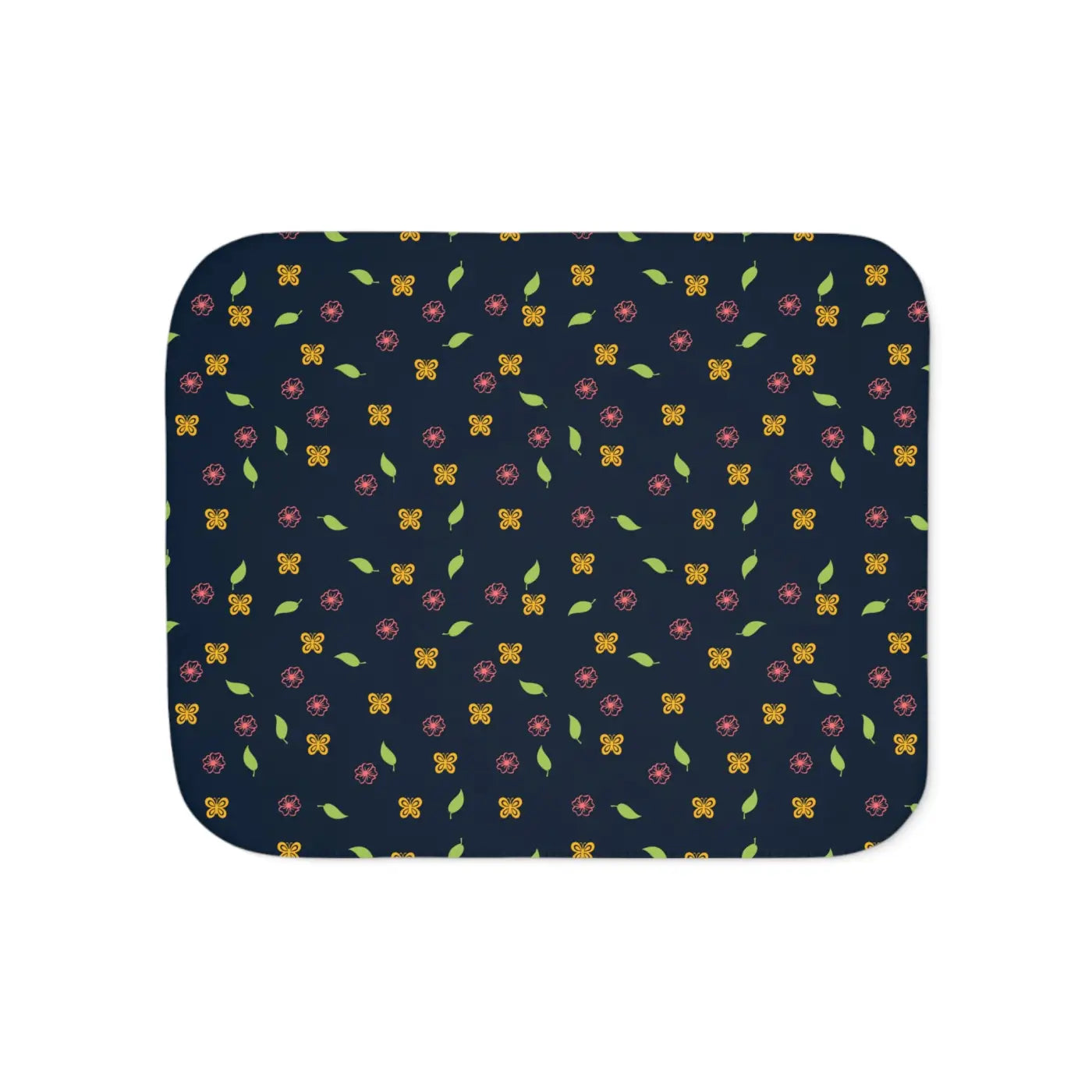 Sherpa Blanket - Floral Butterflies Nature Design - DipaliZ