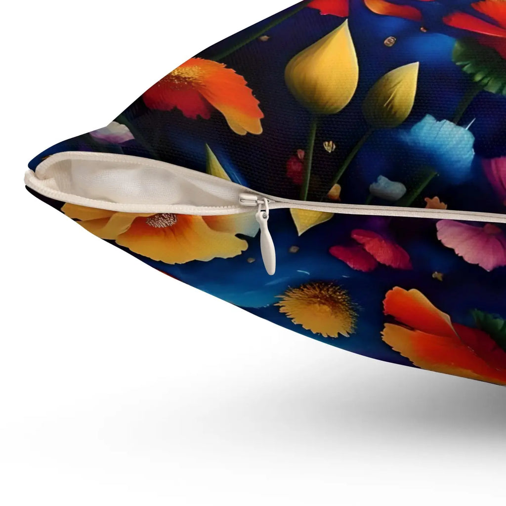 Vibrant Throw Pillow - Colorful Polyester Square Design - DipaliZ