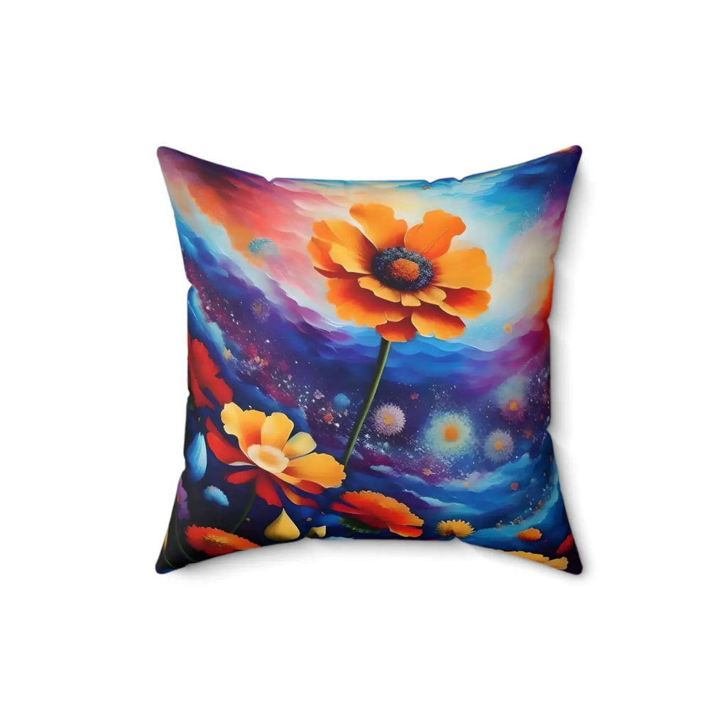Vibrant Throw Pillow - Colorful Polyester Square Design - DipaliZ