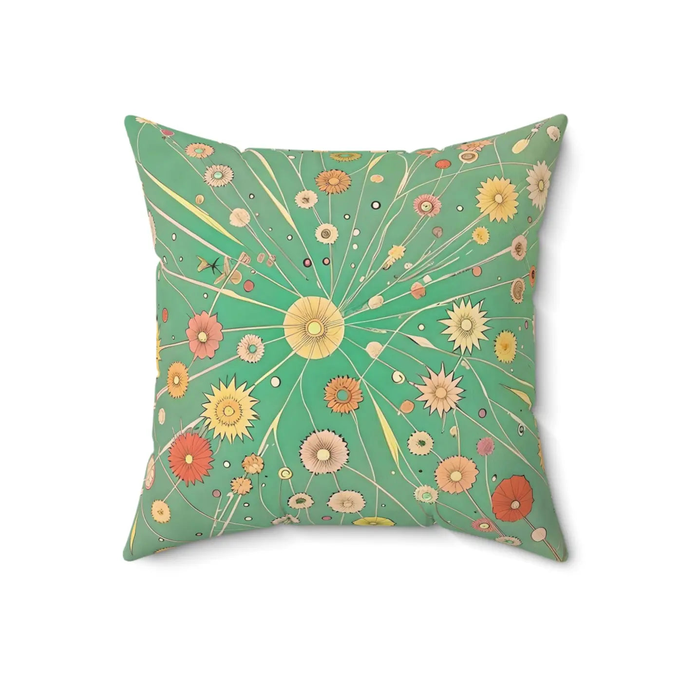 Vibrant Spun Polyester Square Pillow - Cheerful Home Decor - DipaliZ