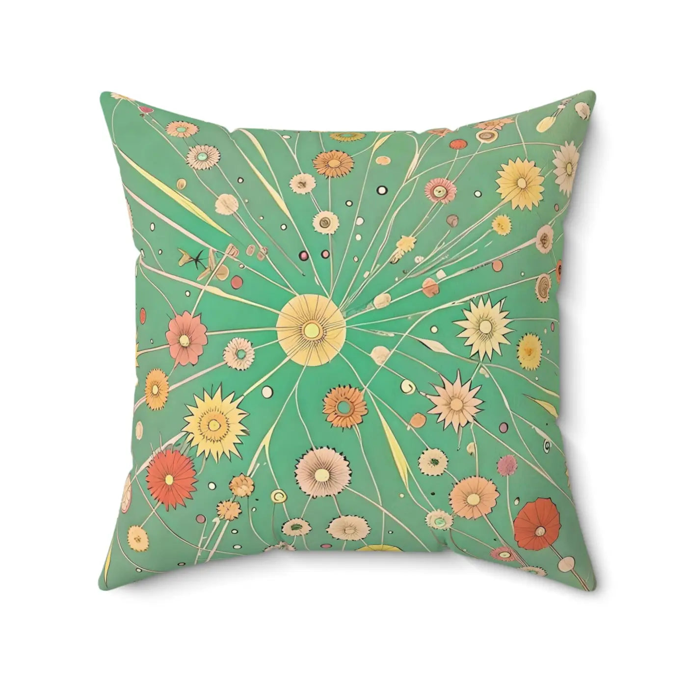 Vibrant Spun Polyester Square Pillow - Cheerful Home Decor - DipaliZ