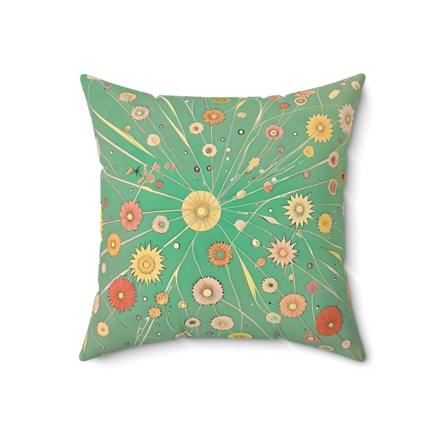 Vibrant Spun Polyester Square Pillow - Cheerful Home Decor - DipaliZ