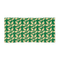 Leaves Beach Towel - Tropical Cotton Loop Backing - DipaliZ