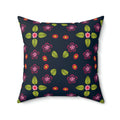 Navy Blue Polyester Square Pillow - Bold Home Decor - DipaliZ