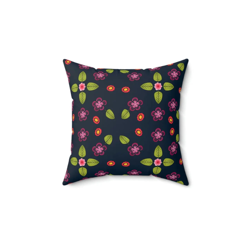 Navy Blue Polyester Square Pillow - Bold Home Decor - DipaliZ