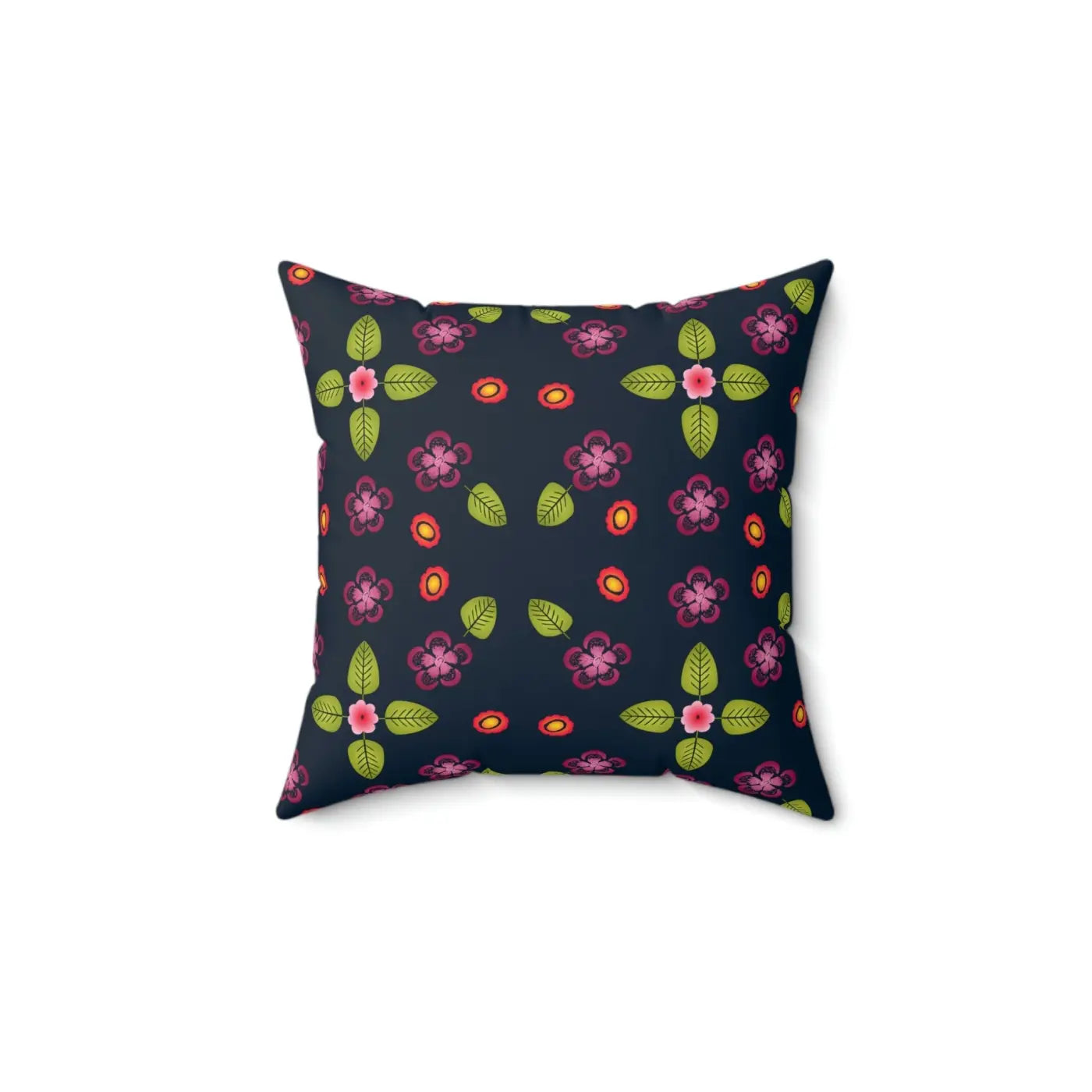Navy Blue Polyester Square Pillow - Bold Home Decor - DipaliZ