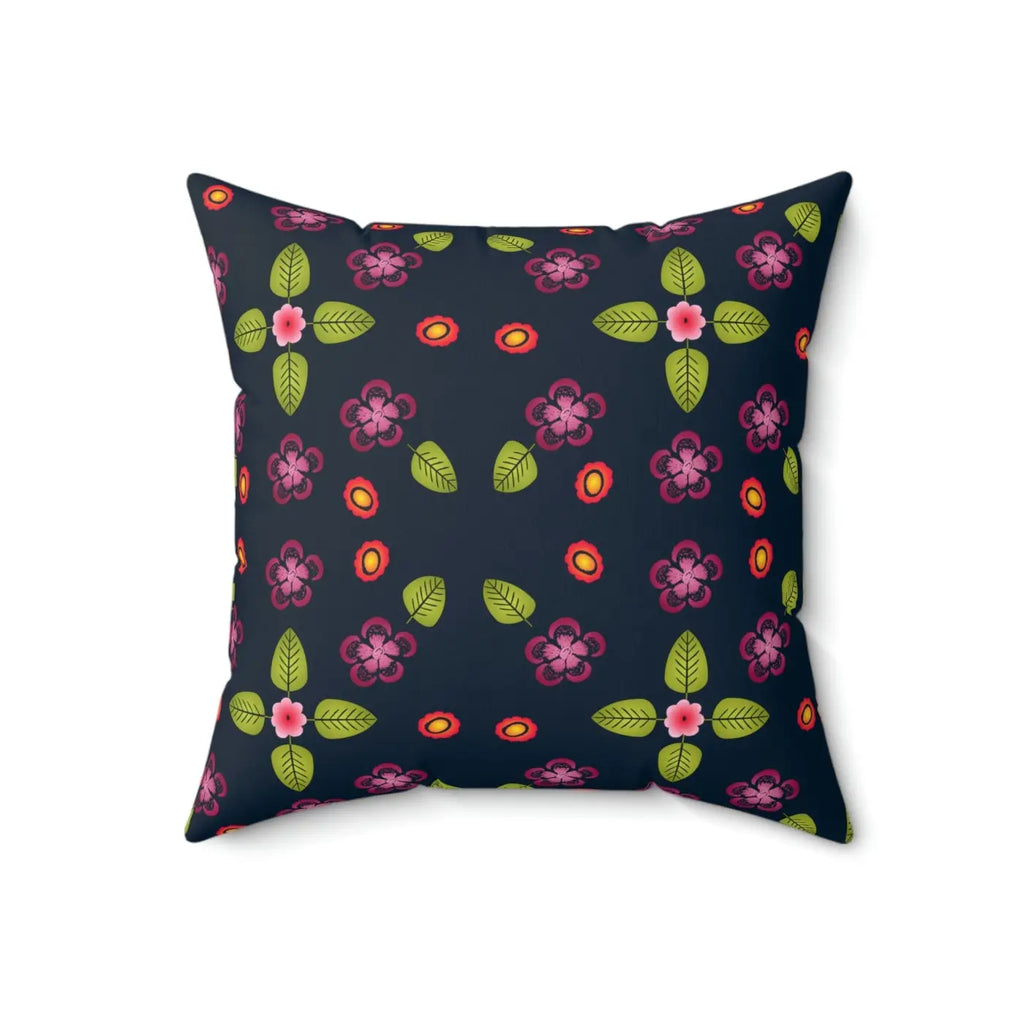 Navy Blue Polyester Square Pillow - Bold Home Decor - DipaliZ