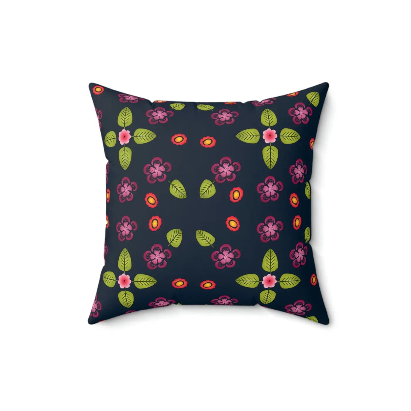 Navy Blue Polyester Square Pillow - Bold Home Decor - DipaliZ