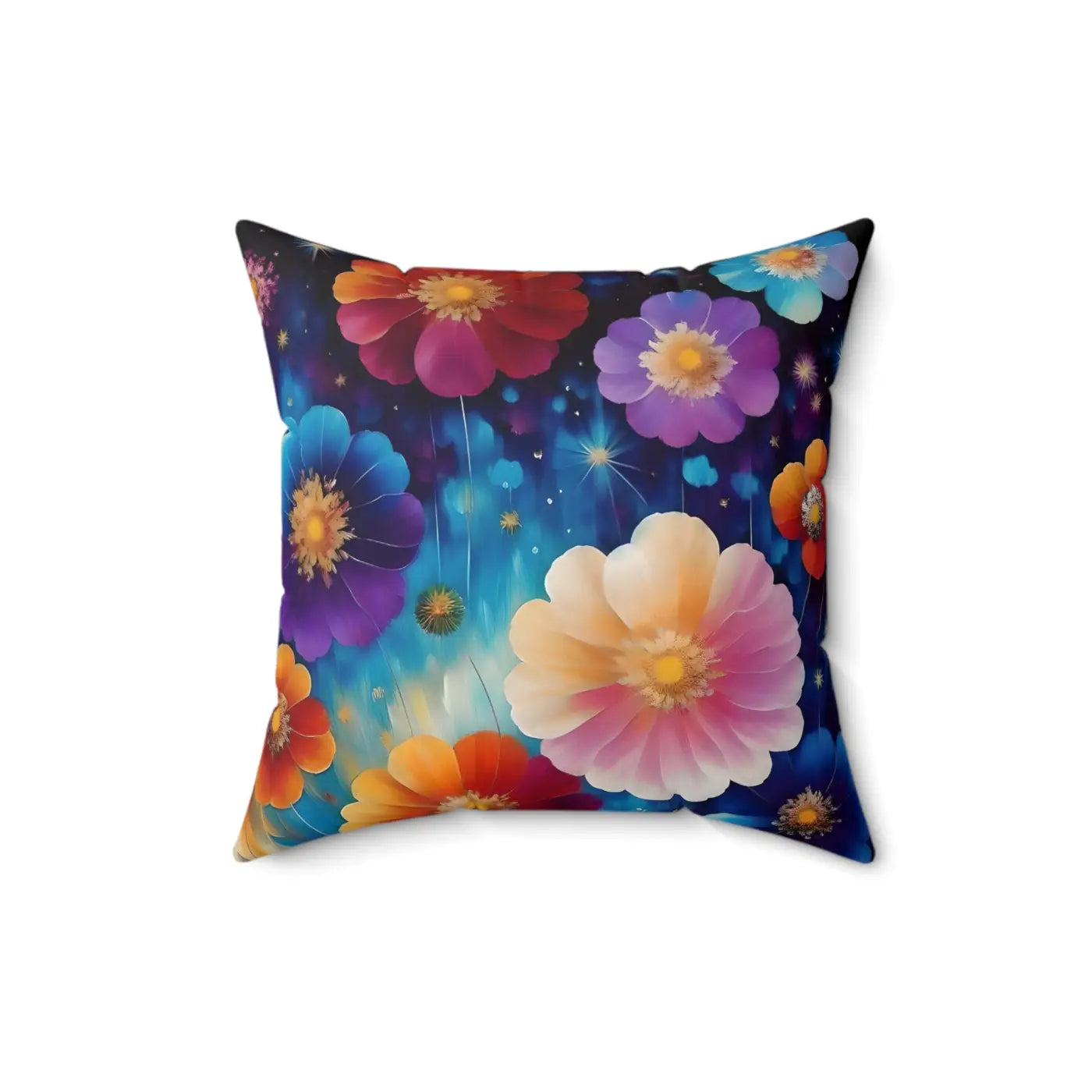 Vibrant Polyester Square Pillow - Spun Softness Decor - DipaliZ