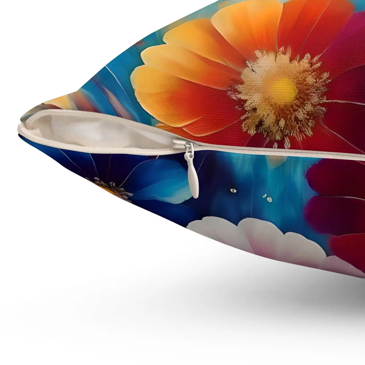 Vibrant Polyester Square Pillow - Spun Softness Decor - DipaliZ