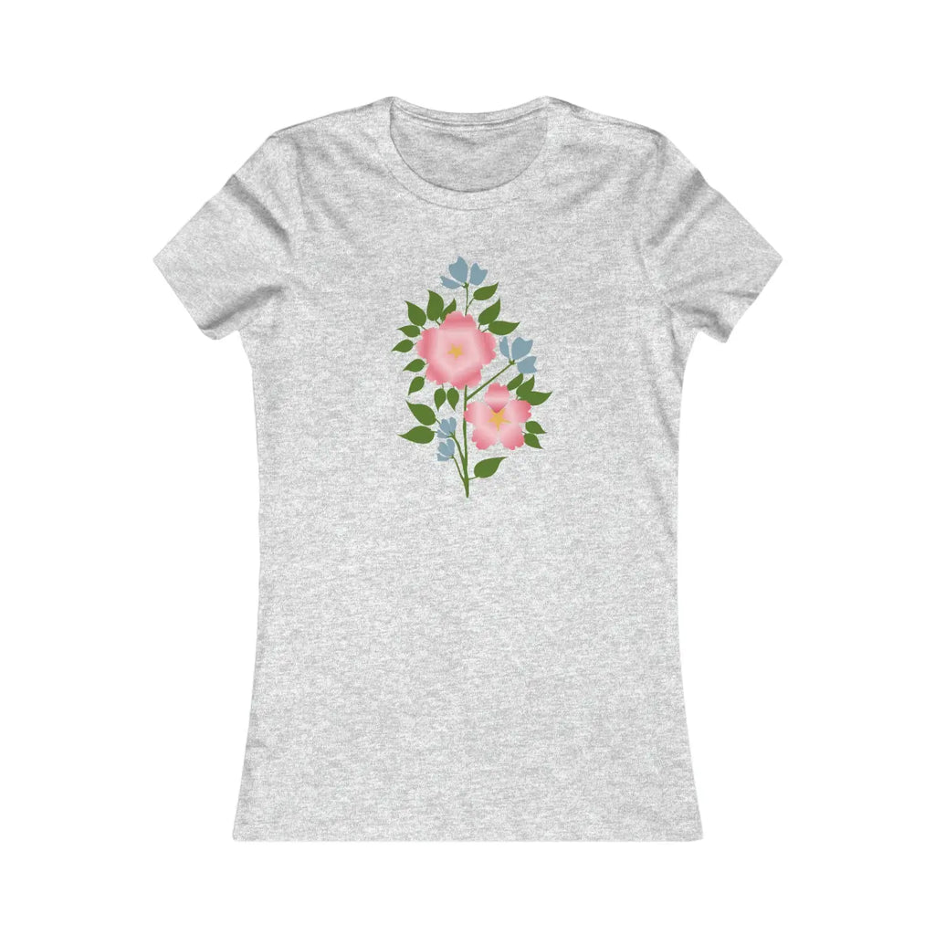 Pink Flower Favorite Tee - Women's Everyday Comfort - DipaliZ