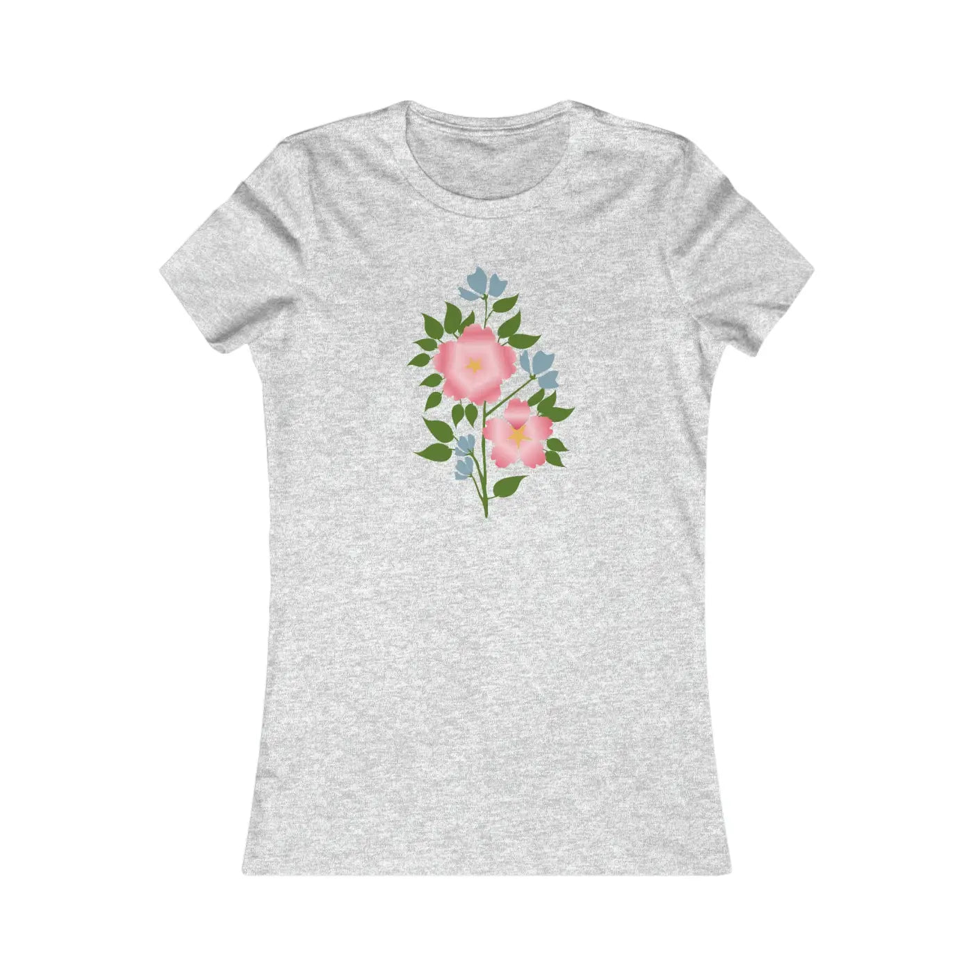 Pink Flower Favorite Tee - Women's Everyday Comfort - DipaliZ