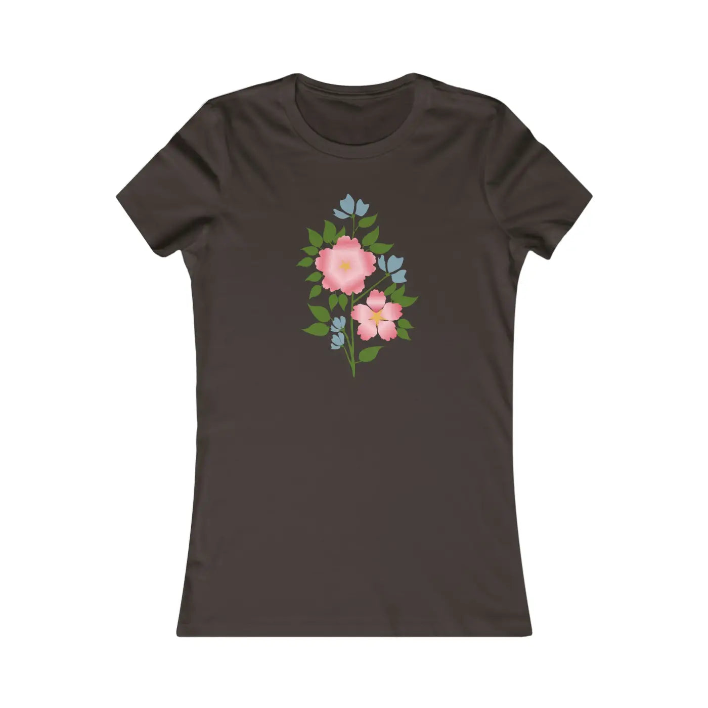 Pink Flower Favorite Tee - Women's Everyday Comfort - DipaliZ
