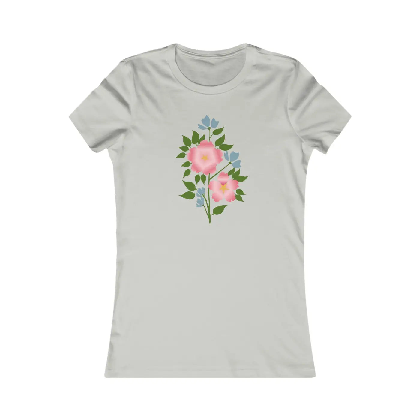 Pink Flower Favorite Tee - Women's Everyday Comfort - DipaliZ