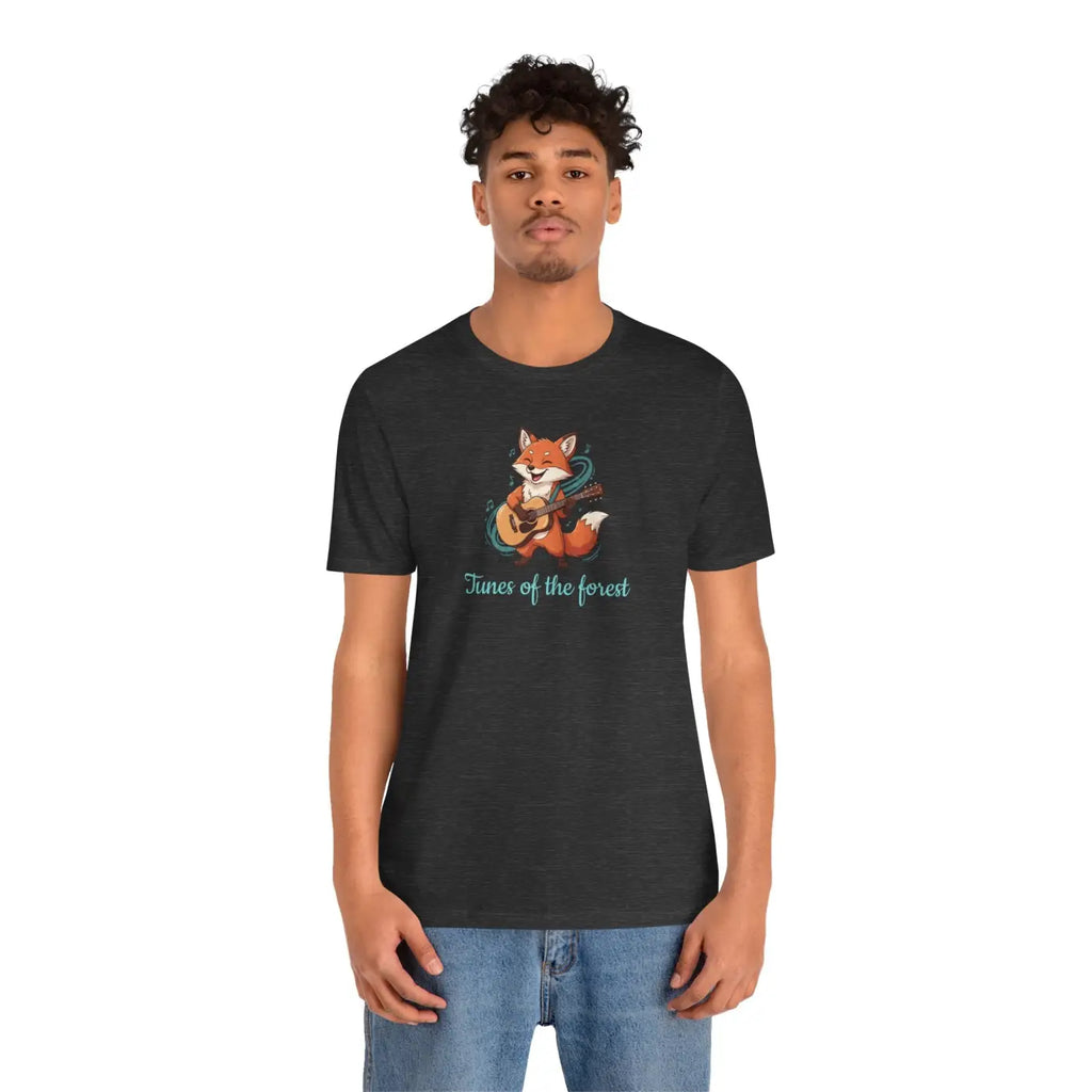 Fox With A Guitar T-Shirt - Unisex Jersey Tee - DipaliZ