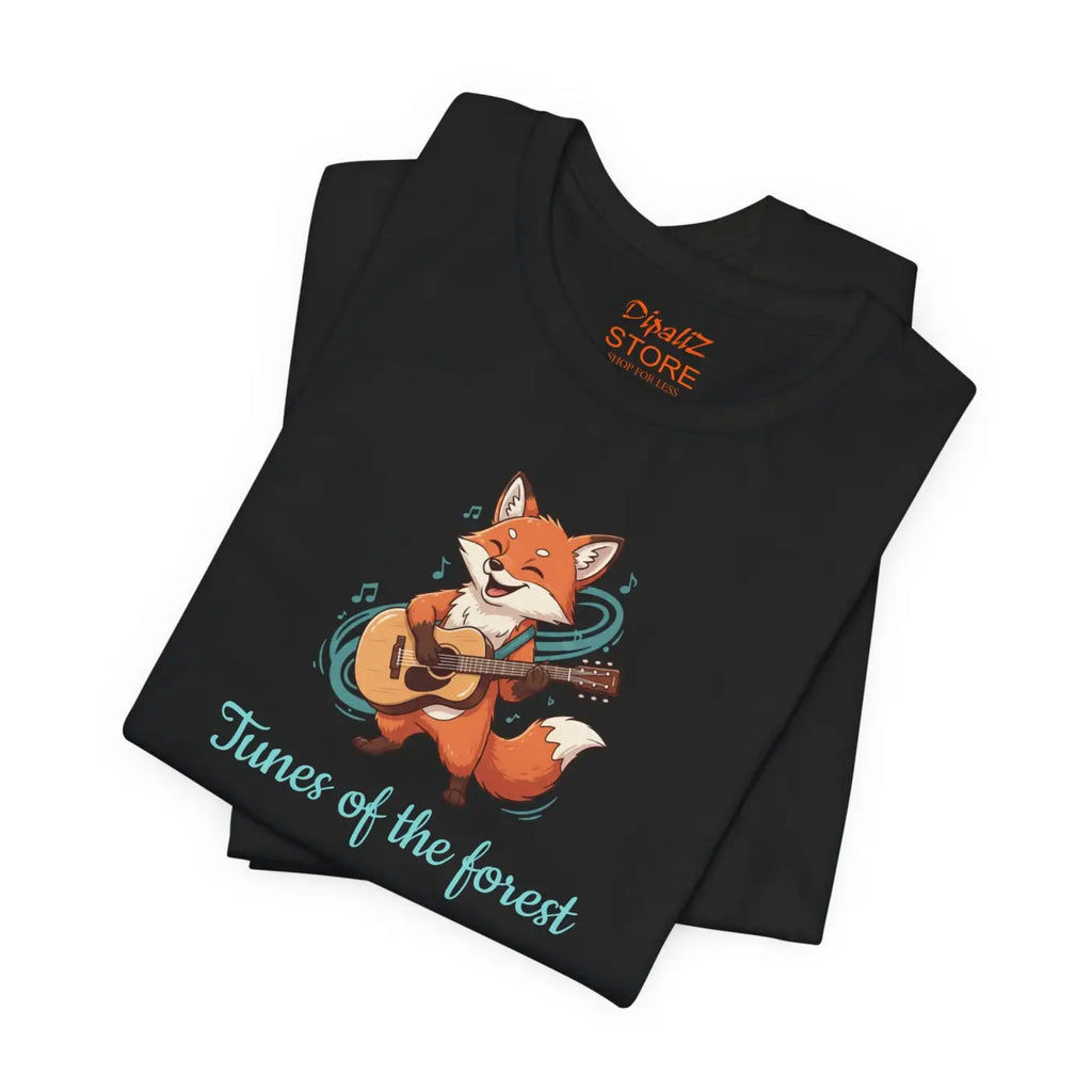 Fox With A Guitar T-Shirt - Unisex Jersey Tee - DipaliZ