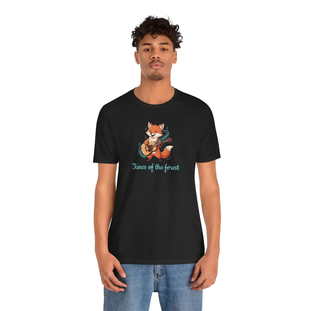 Fox With A Guitar T-Shirt - Unisex Jersey Tee - DipaliZ