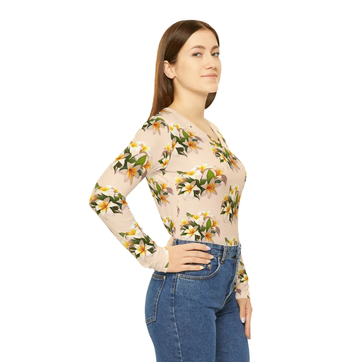 Long Sleeve V Neck Shirt - Versatile Women's Top - DipaliZ