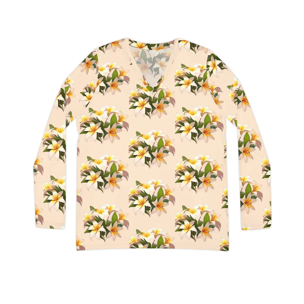 Long Sleeve V Neck Shirt - Versatile Women's Top - DipaliZ