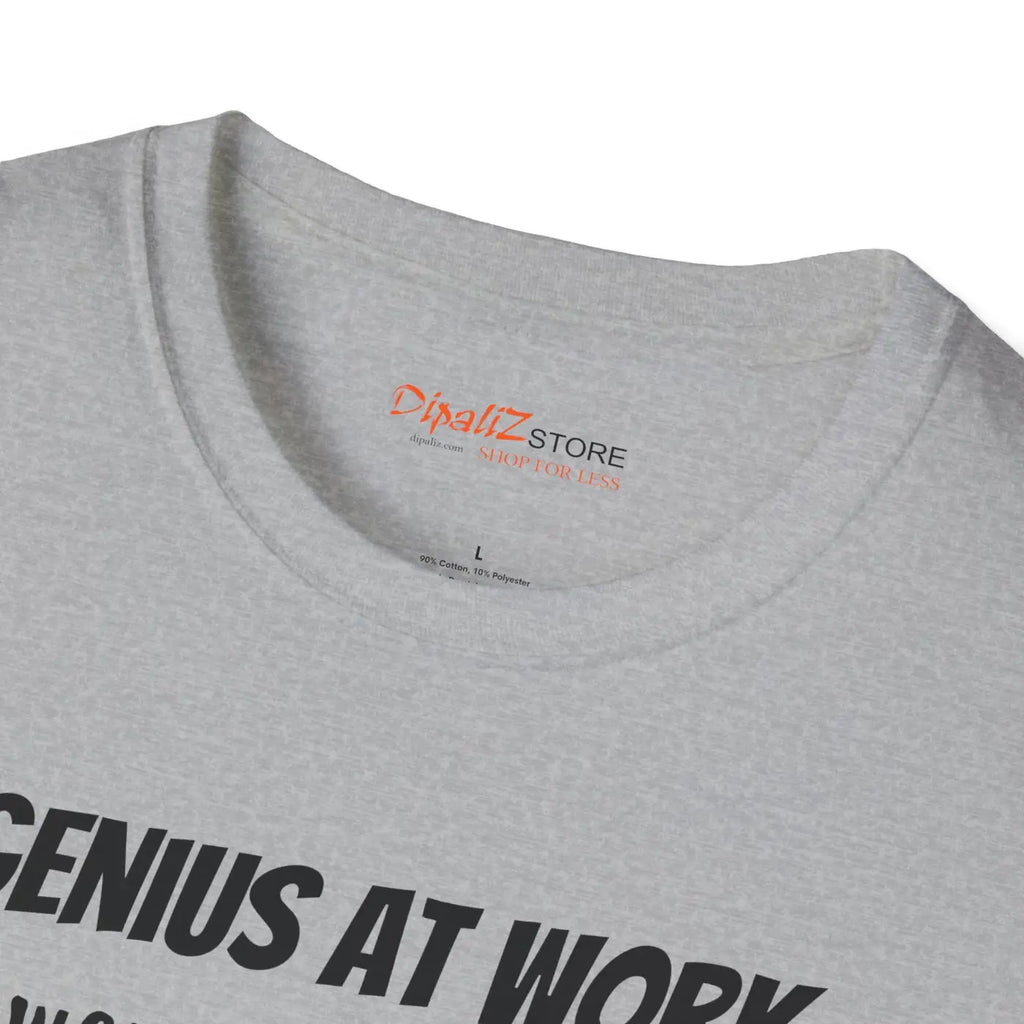 Unisex Softstyle Genius at Work T-Shirt - Comfort Fit - DipaliZ