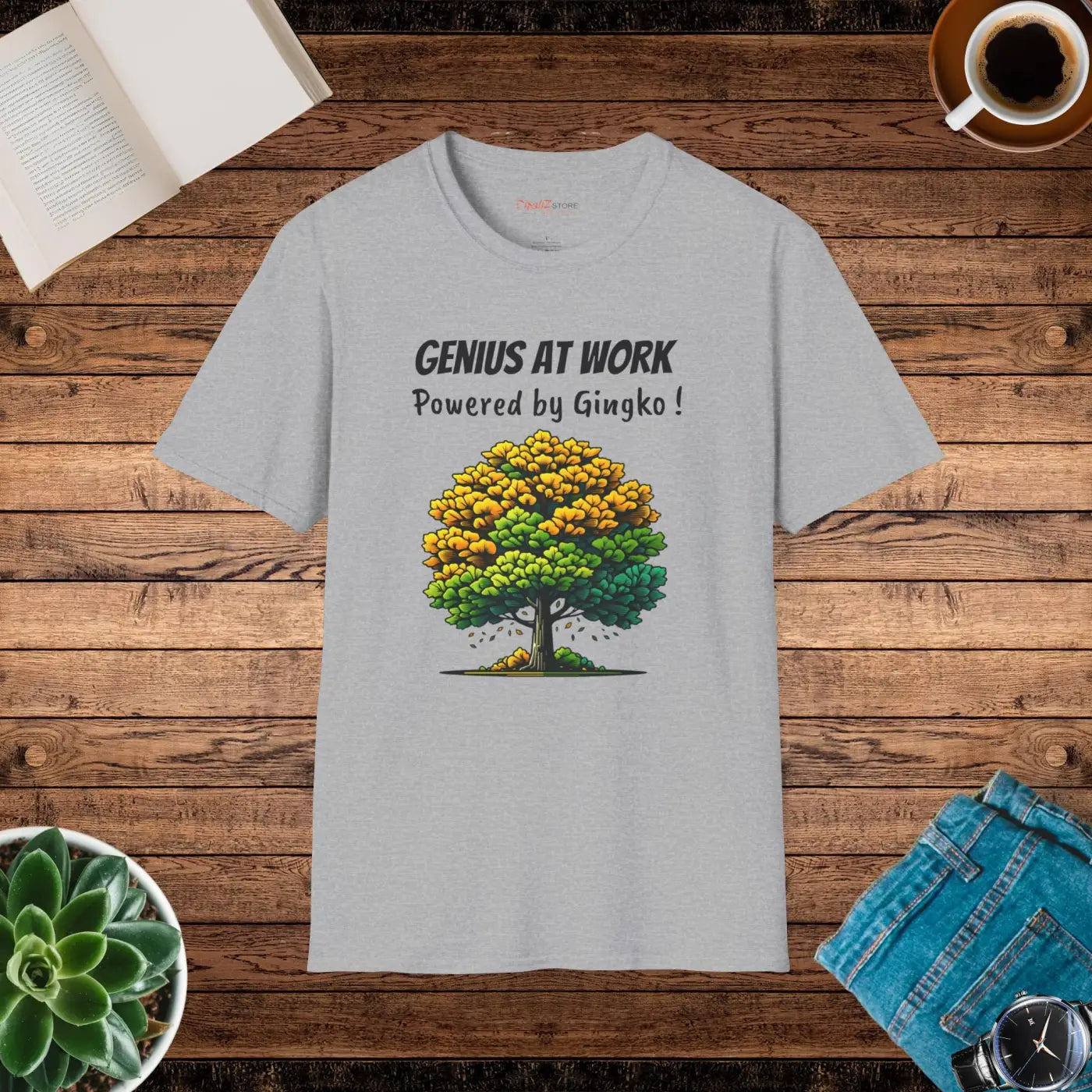 Unisex Softstyle Genius at Work T-Shirt - Comfort Fit - DipaliZ
