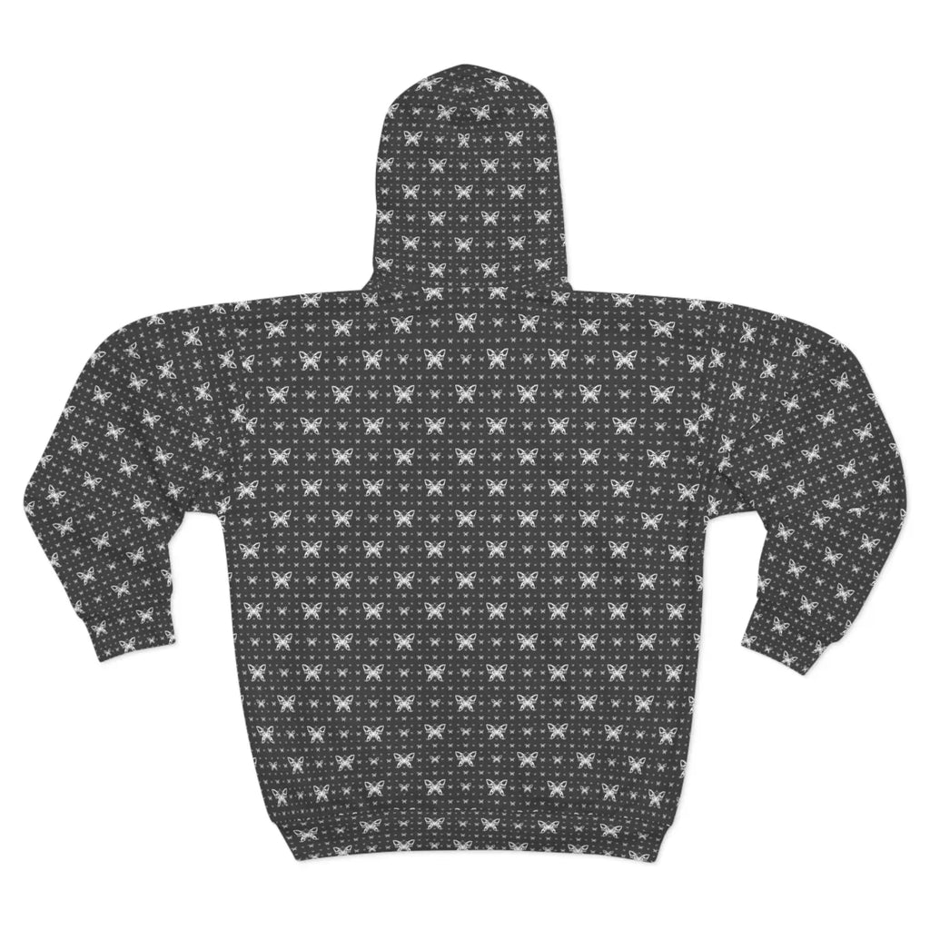 Unisex Zip Hoodie - Geometrical Pattern Winter Style - DipaliZ