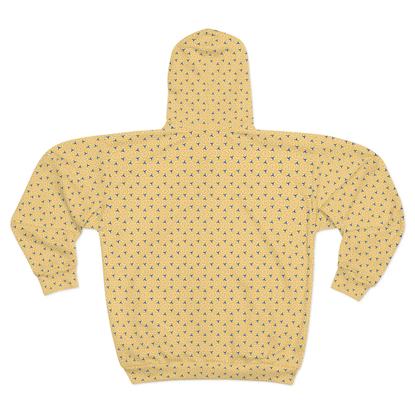 Unisex Zip Hoodie - Geometrical Pattern Winter Wear - DipaliZ