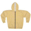 Unisex Zip Hoodie - Geometrical Pattern Winter Wear - DipaliZ