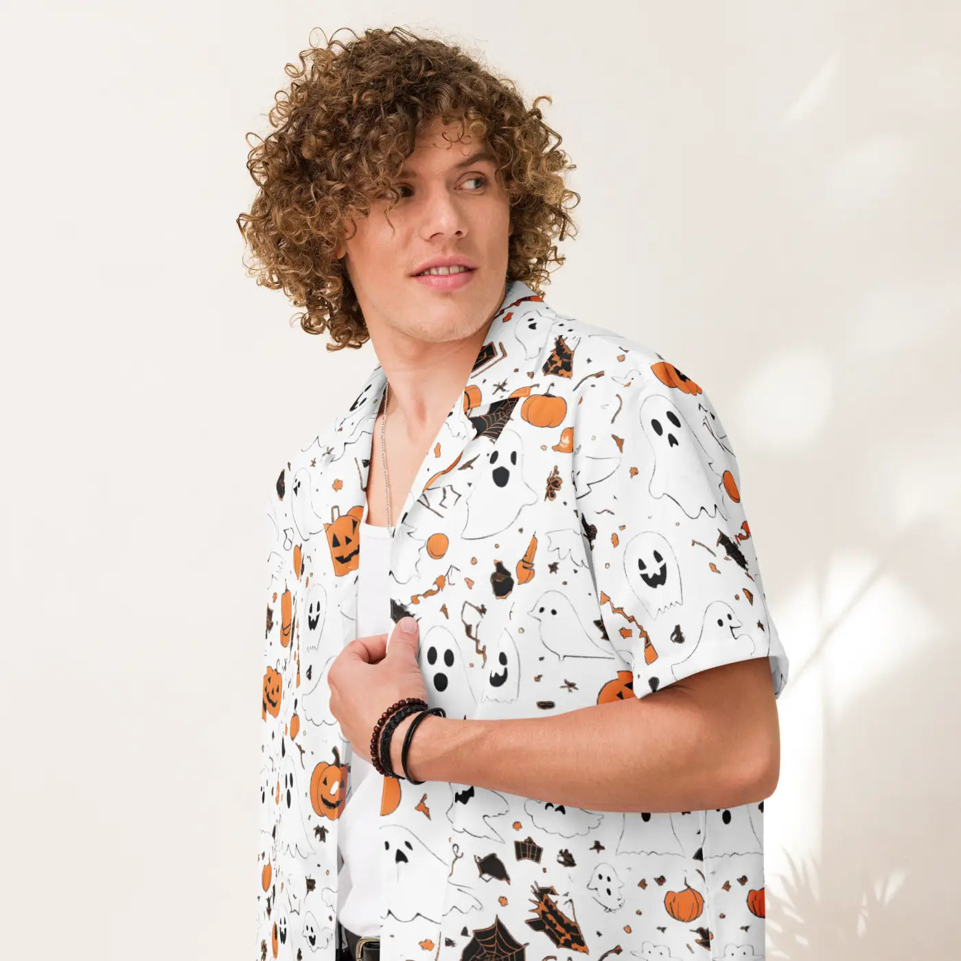 Eco Friendly Unisex Button Shirt - Halloween Party Style - DipaliZ